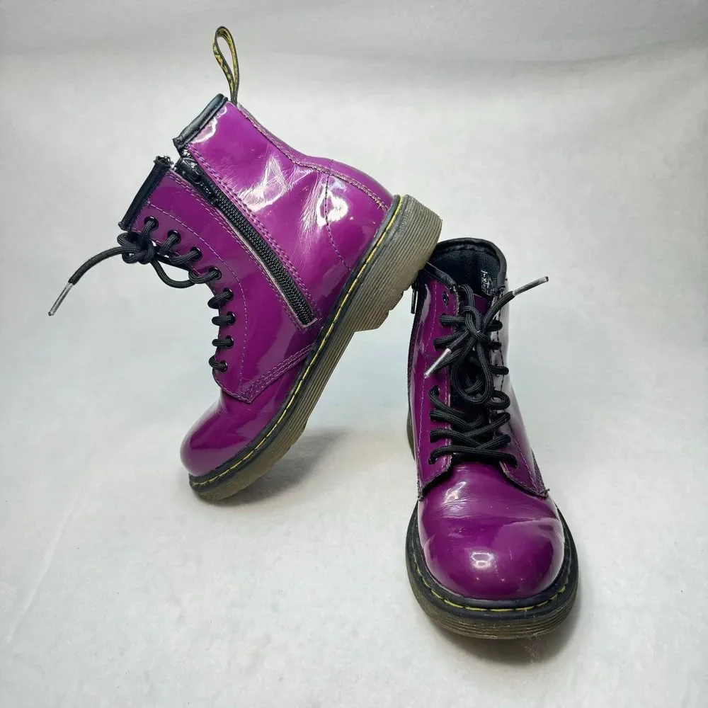 Dr Martens Delaney Blackcurrant Purple Patent leather size 2